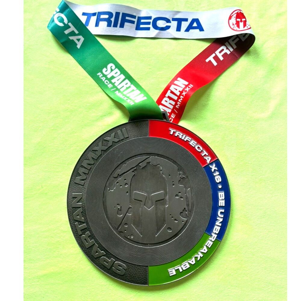 Spartan Race 2022 Multi-Trifecta X16 finisher medal (MMXXII)